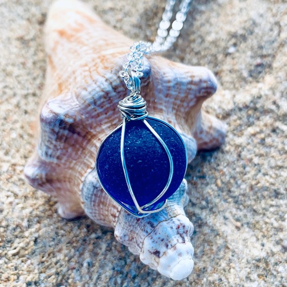 Jewelry - Cobalt Seaglass Marble